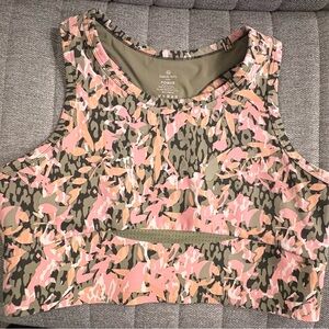 Sweaty Betty Pink and Green Camo Sports Bra
